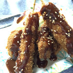 ハゲ天  - 牛串…(^^)