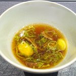 Élan - ランチコース 5940円 の鴨と白トリュフのつけ汁