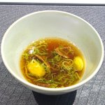 Élan - ランチコース 5940円 の鴨と白トリュフのつけ汁