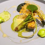 Élan - ランチコース 5940円 の長崎県産尾長鯛と春の山菜