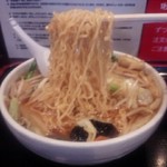 三男坊 - 旬の彩り野菜炒めラーメン(醤油味)780円麺パス仕様540円／平成28年4月