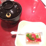 長崎卓袱浜勝 - 苺とキウイのゼリー