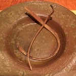 楮はなれ - サービスの穴子の骨 