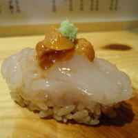 秀徳 2号店 - 白海老、雲丹のせ