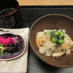 白 - 8】大浅利御飯 赤出汁 香物(3月夜コース)