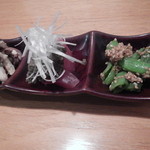 串焼とくり - 1周年記念のお通し