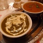 インドレストランラスミ - 鳥とほうれん草のカレー、マトンカレー