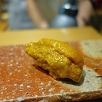 鮨 土方 - 軍艦じゃないから雲丹の風味もたっぷり♪