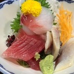 升かね - 201604 升かね ★ランチＡ（750円）★マグロ・タイ・シメアジ