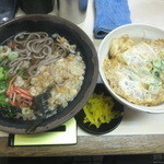 松屋 - ハイカラそば＆カツ丼のセット480円(2016.4.9)