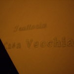 カーサ ヴェッキア - 2008/5月：お？いつの間に？店名の刺繍入りテーブルクロス♪