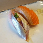 すし仁 - ニシンとサーモン  2016.4月