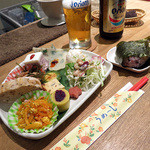 藍風珈琲店 - 本日の己書プレート
      ２０１６．０４