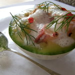 Bonshiiku - 前菜　オマール海老とメロンのサラダ