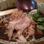 粗挽き蕎麦 トキ - 肉そば冷　2016.4