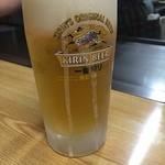 ホルモン料理専門處 利根屋 - 生ビールでかんぱ～い♪