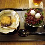 紫野和久傳 - 宇治金時のソルベと一口れんこん餅