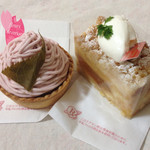 フレシュール - 桜モンブランと林檎ケーキ