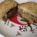 くるポン - 【料理】花巻ライスバーガーの断面