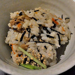 Hito nari - コース料理（五目混ぜご飯）（取り分けました）（２０１６年４月）