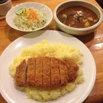 タージマハール - 茄子カレー 大掛大盛 とんかつトッピング