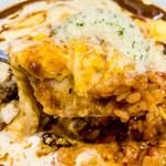ことこと屋 - ロトロ玉子のオムハヤチーズ・ハンバーグON
