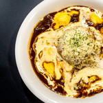 ことこと屋 - ロトロ玉子のオムハヤチーズ・ハンバーグON