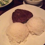 Outback Steak House Guam - ヒレ。ごはんの付け合わせ。