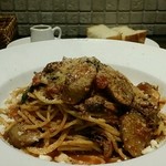 トラットリア クアルト - 【2015年4月】ランチ：仔羊のラグートマトソース大盛り無料