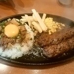 ブロンコ ビリー - がんこハンバーグとガーリックビーフライスコンビランチ