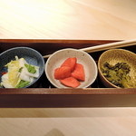 とんかつ 神楽坂 さくら - 定食セットのお新香