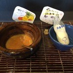 山人 - 牛乳やフルーツジュースもすべて地元手造りです。