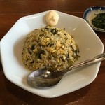 大砲ラーメン  - セットの高菜チャーハンです。