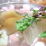 京都 なだ万 賓館 - 鮑　サヨリ　穂紫蘇