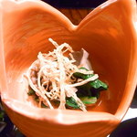 京都 なだ万 賓館 - 蛸柔煮　京菊菜浸し　揚げするめ