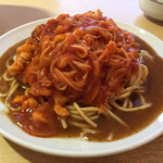 スパゲティ コモ - コモ:ソースとエビと野菜  700円