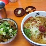 塩元帥 倉敷 - 梅塩ラーメン（どて丼セット）：1180円
