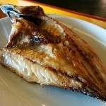 花のゆめ - 「朝定食」のアジの一夜干しの焼魚