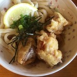 三好うどん - とり天ぶっかけ