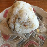 三好うどん - イリコおにぎり