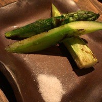 十二社通り 地鶏焼とりや - アスパラガス、美味しい。
