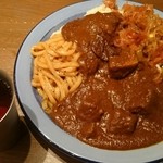 もうやんカレー - ビーフ＆ポークに色々乗っけ盛り