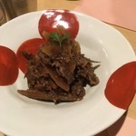 奈種彩 - 牛と牛蒡の炊き出し/甘辛い味付けに酒が進む