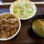 すき家 - ミニ牛丼＋サラダセット！(2016,04/23)