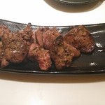 へべれ場 - 塩麹漬けハツレバー網焼き