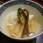 日本料理 太月 - あいなめ吉野煮、筍、わらび