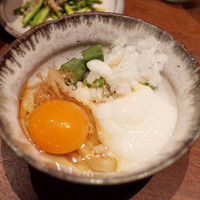 鳥茂 - 茗荷とオクラととろろと卵