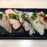 亀寿司 - 炙り五貫盛り