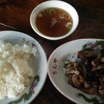 ちんや食堂 - レバー炒め定食セット