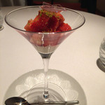 レストラン ラ フィネス - あまおうを使ったムースのデセール